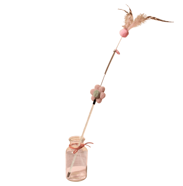 Drillestang til katte, lyserød, 60 cm