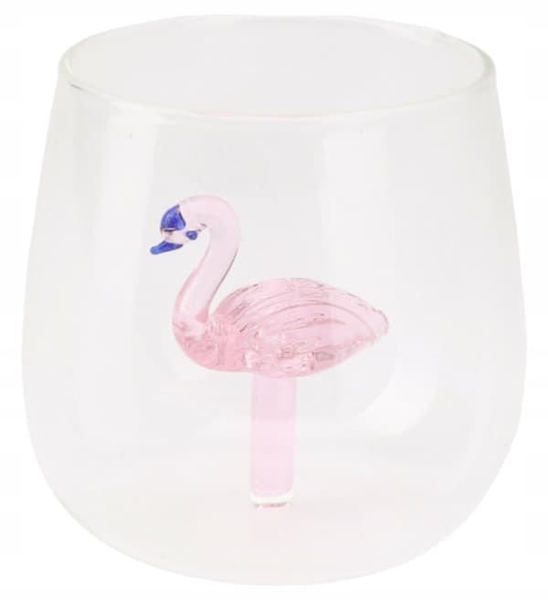 Drikkeglas med ferietema og figur indeni 400ml