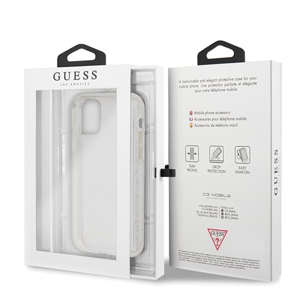 Guess GUHCN65PCGLSI iPhone 11 Pro Max silver/silver hårt skal Glitter