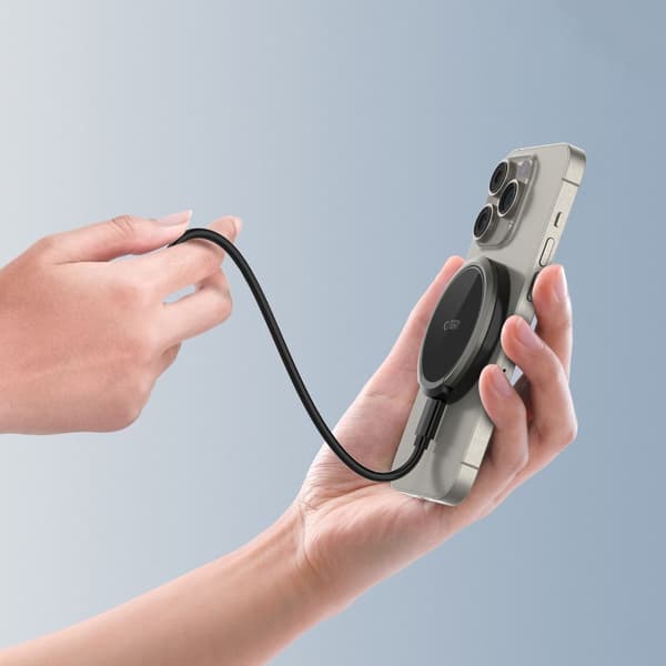 TECH-PROTECT QI15W-A33 MAGNETISK MAGSAFE TRÅDLØS OPLADDER SORT