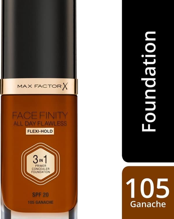 Max Factor Facefinity All Day Flawless Foundation Flexi Hold 3 i 1 105 Ganache