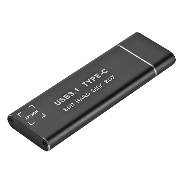 USB-C 3.1-adapter för M.2 NGFF SSD SATA III-diskhölje