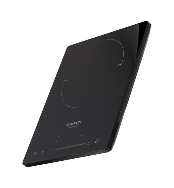 Taurus Darkfire induktionskogeplade, 2000 W, 2 kogezoner, sort