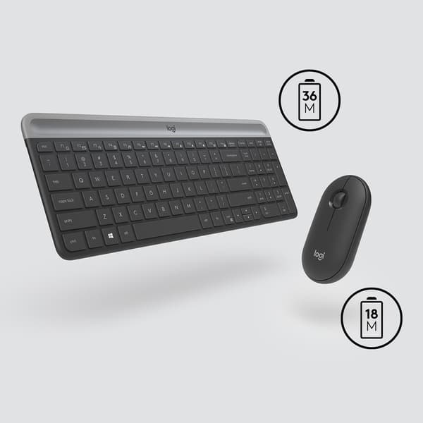 Logitech MK470 Graphite trådlöst tangentbord och musset