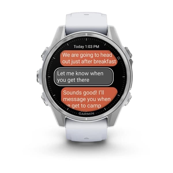 Garmin Fenix 8 AMOLED 43mm Silverfärgad sportklocka