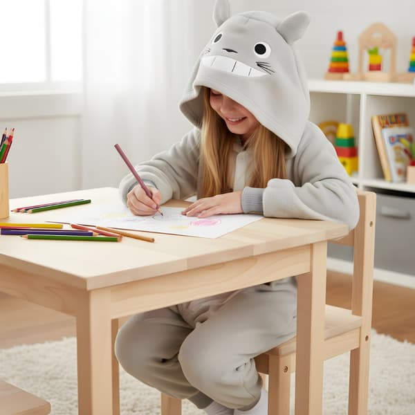 Kigurumi-pyjamas Totoro-kostym för barn 115-125 cm