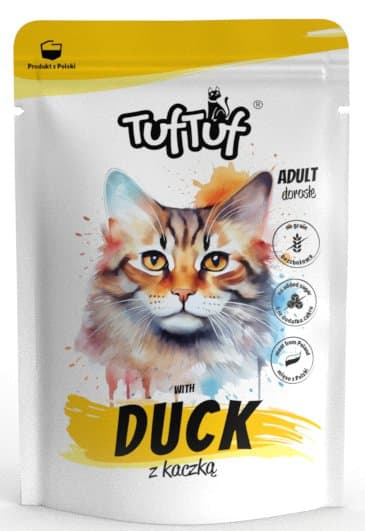 Tuf Tuf | Vådfoder til katte | 100 g pose - And 100 g