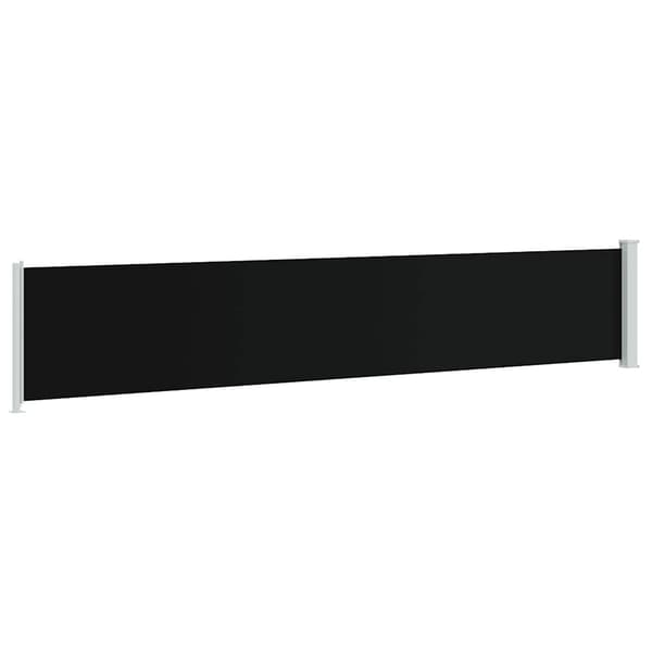 vidaXL udtrækkelig sidemarkise til terrasse 117 x 600 cm sort