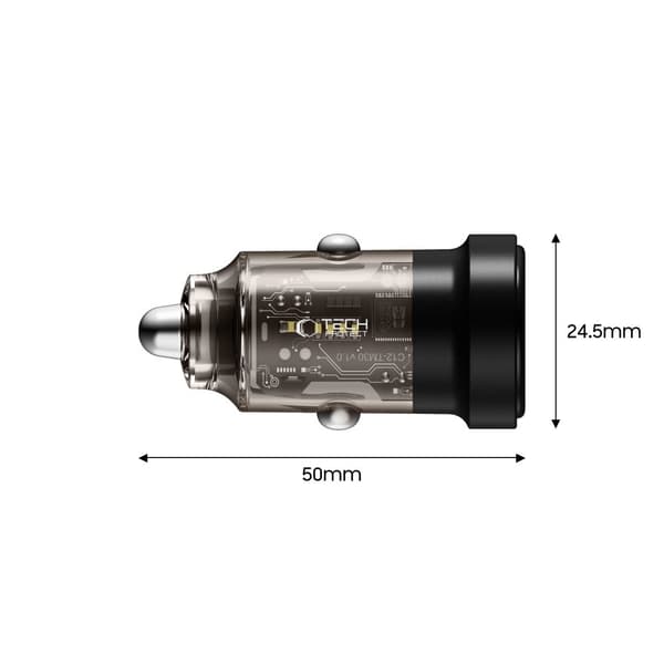 TECH-PROTECT CC03 2-PORTARS BILLADDARE PD45W/QC3.0 SVART