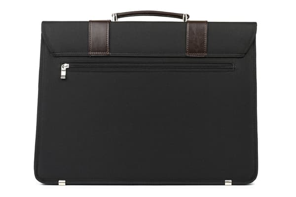 Beltimore luksus herremappe, stor laptoptaske, sort og brun, I36