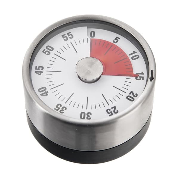Køkkenur med magnet, analog, 6 cm