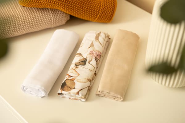 BEIGE MUSLIN-BLEER (Pakke - 3 stk.)