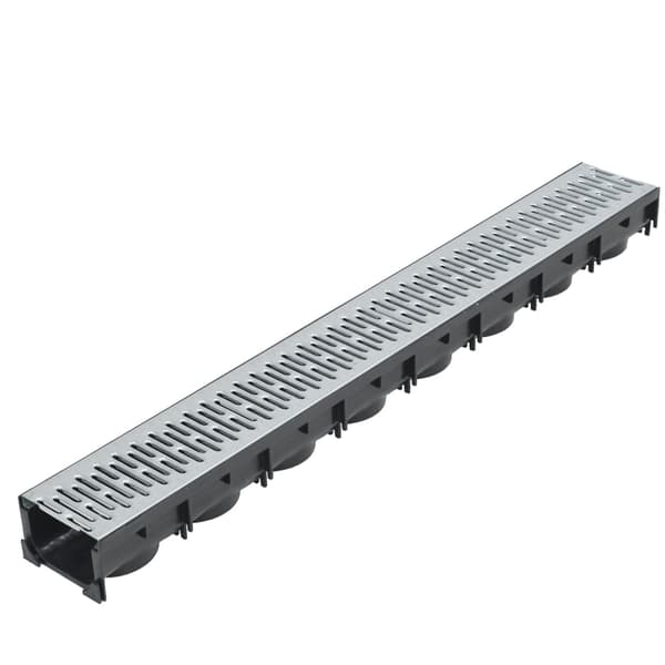 vidaXL afløbsrender, 3 stk., galvaniseret stål, 3 m