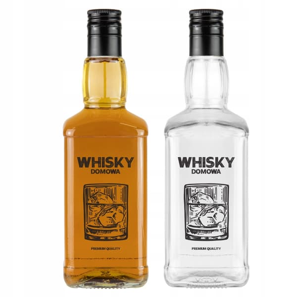 10 st DANIELS 500 ml flaskor med WHISKY-tryck