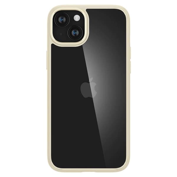 Spigen Crystal Hybrid-cover til iPhone 15 Plus - Gennemsigtig Beige