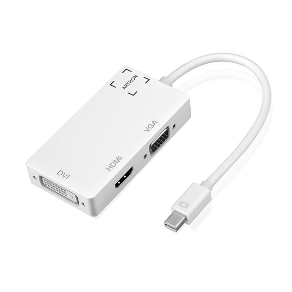 Adapter mini DisplayPort til VGA / DVI / HDMI 3-i-1 adapter konverter