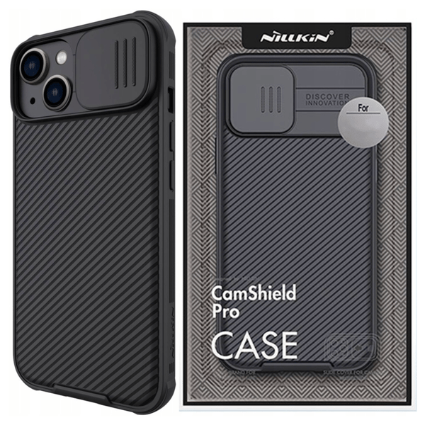 Nillkin CamShield Pro Magnetisk Etui iPhone 14 Plus Kameracover Sort (med MagSafe)