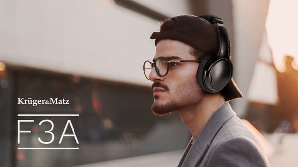 Kruger&Matz F3A Trådløse On-Ear ANC BT 5.0 Bluetooth Hovedtelefoner