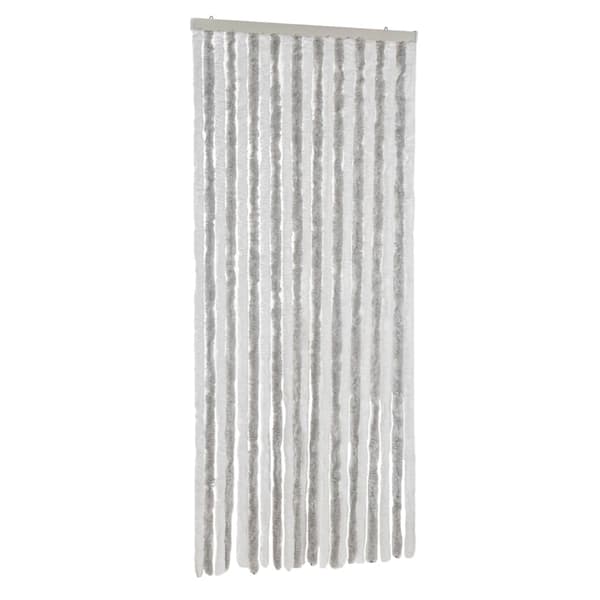 vidaXL Flugnät ljusgrå och vit 90x200 cm chenille