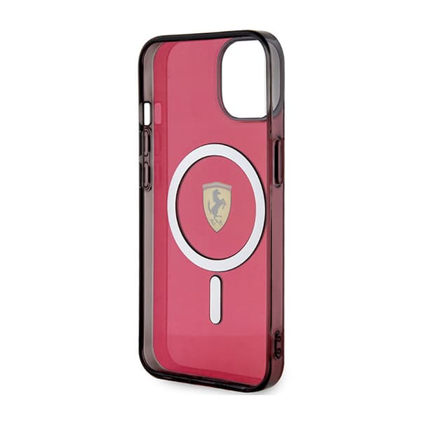 Ferrari läpikuultava MagSafe - iPhone 14 -kotelo (punainen)