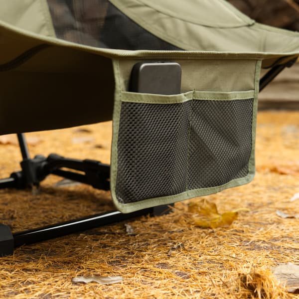 Stor Offlander campingstol, foldbar, olivengrøn