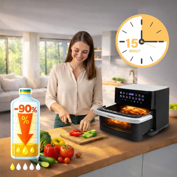 Bergmann YA 1 luftfryser 10L 2000W sort