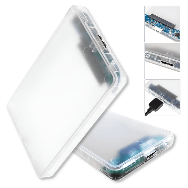 Hårddiskhölje 2,5 tum USB 3.0 SSD HDD SATA Diskfack Adapter 7 x 9,5