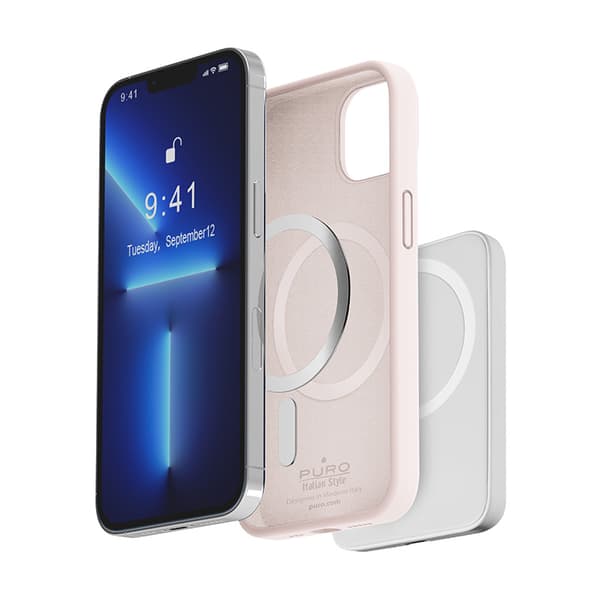 PURO ICON MAG - iPhone 14 Plus MagSafe -kotelo (pölypinkki)