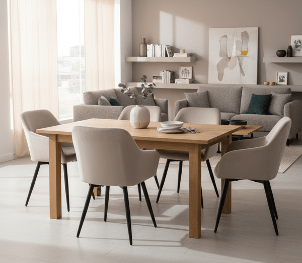 ESMO polstret drejestol, beige velour