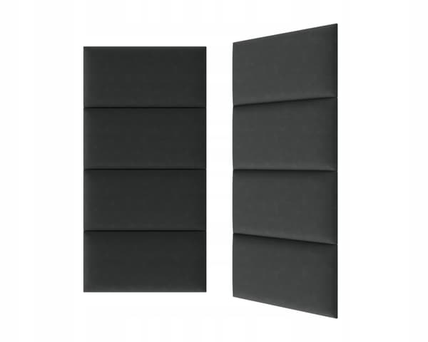 Verhoiltu sängynpäätypaneeli Duo PP mattateräsmusta 60x30 cm 1 kpl.