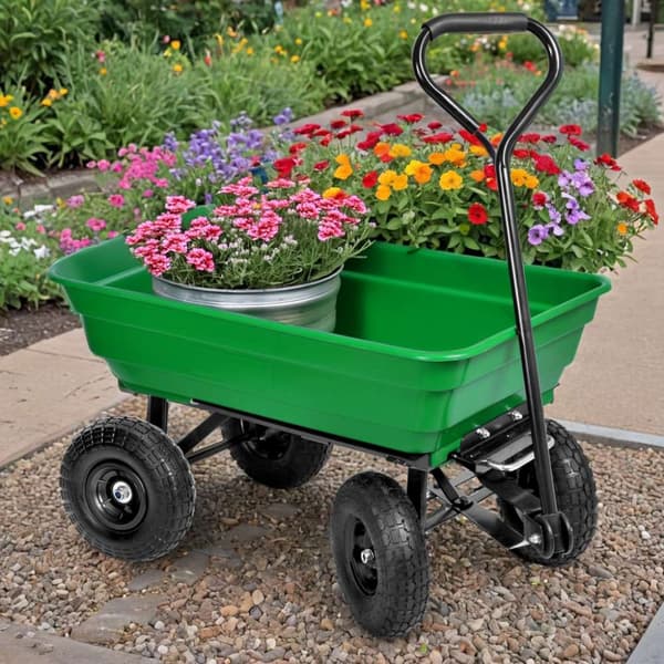 GARTEN vihreä kippivaunu kuljetusta varten