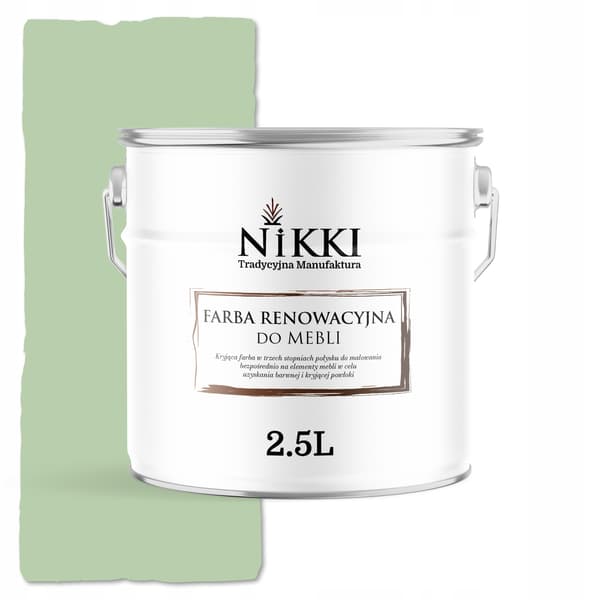 Möbelfärg för köksfronter grön pastell RAL6019 glans 2,5L