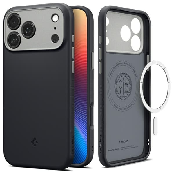Spigen Nano Pop Mag MagSafe -kotelo iPhone 17 Pro Maxille, musta