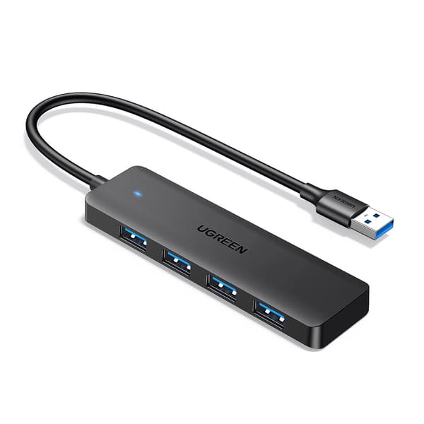 UGREEN 4in1 Adapter 25851 USB-A Hub til 4x USB-A (Sort)
