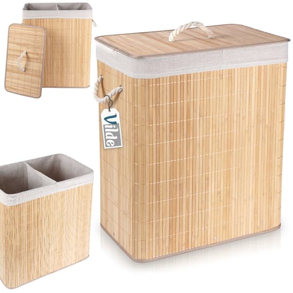 Bambu pesukori beige 90 l