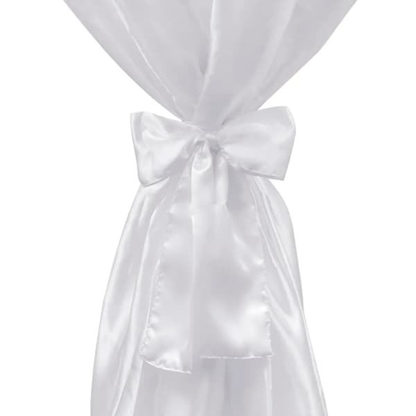 Vit duk med band, 80 cm, 2 stycken