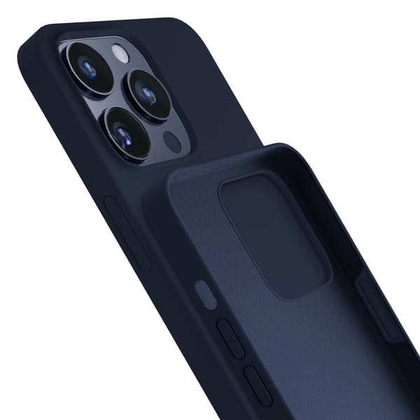 Apple iPhone 15 Pro Max - 3mk Silikonskal Mörkblått