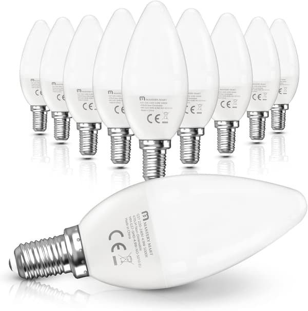 LED-ljuslampor E14 dagsljus 4,9W 5000K 470LM 10 st