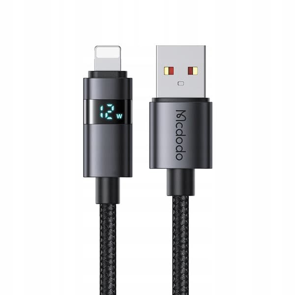 MCDODO KABEL MED DISPLAY USB LIGHTNING 36W 1M TIL IPHONE X 11 12 13 14