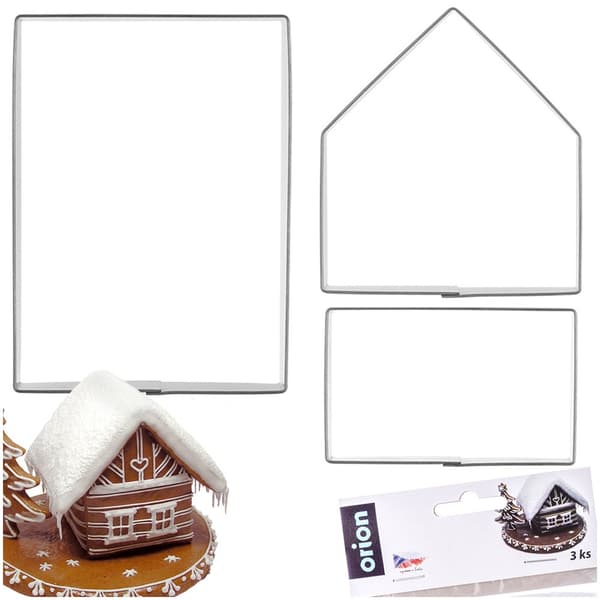 Stålkakutstickare pepparkakshus 3 st