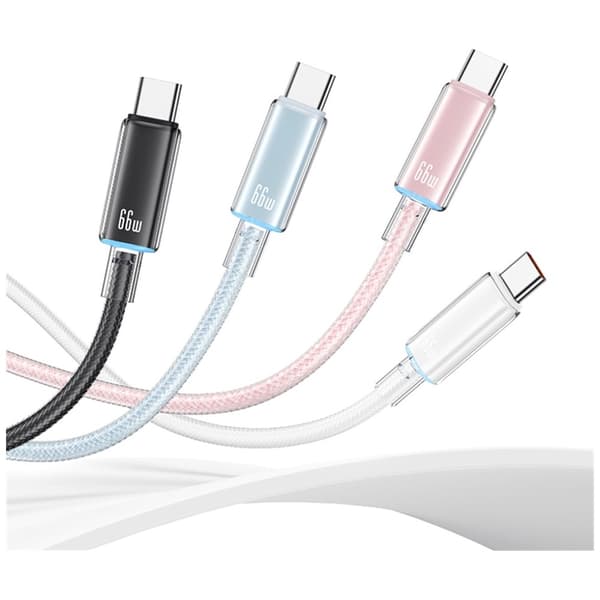 USAMS Cloud Series US-SJ658 6A USB-A til USB-C kabel 1,2m sort