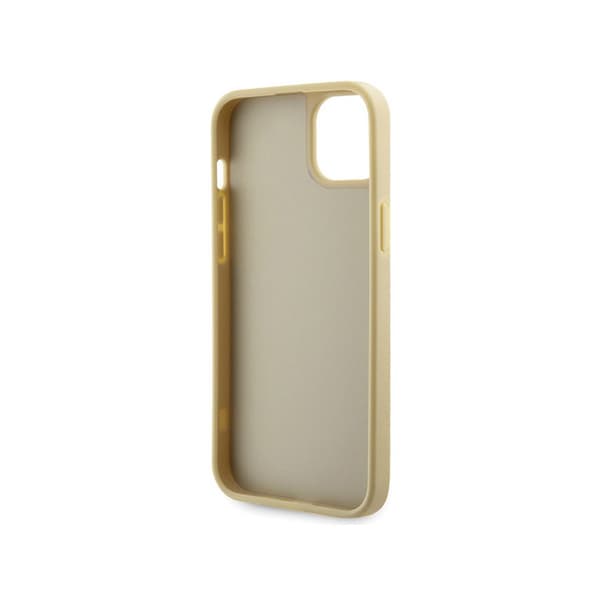Guess Strass Triangle - iPhone 14 -suojakuori (Kulta)