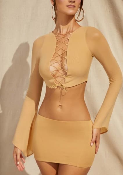 OH POLLY SILEÄ BEIGE MINIHAMEE 40 1A1G3_A*