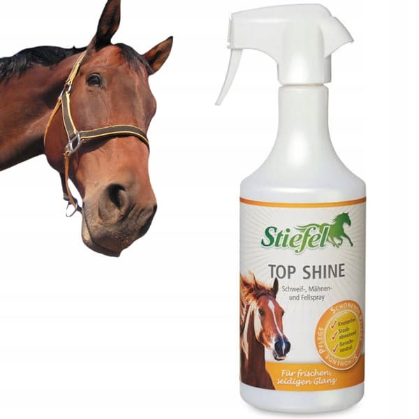 Top Shine Stiefel spray för hästhår, man, svans, kamning, SHINE