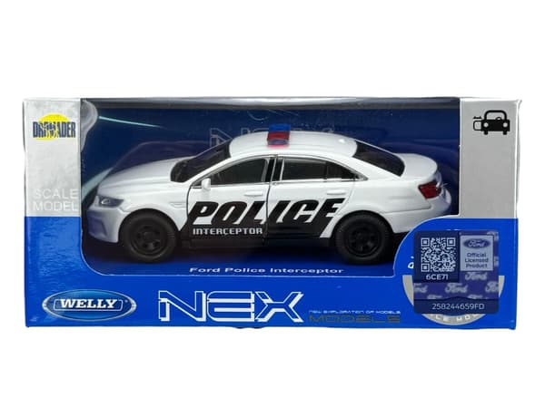Welly Ford polis Interceptor vit 1:34 43671