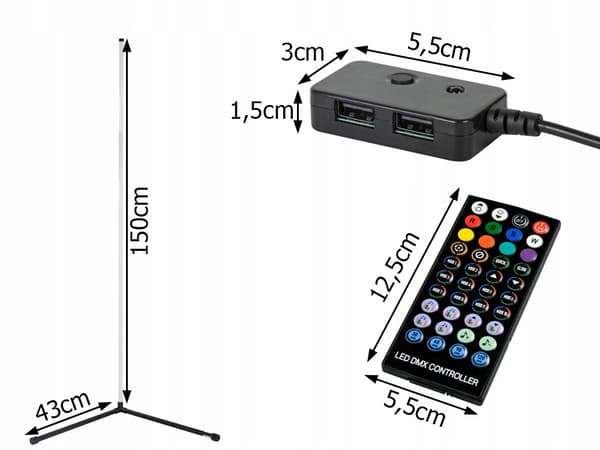 LED-GULVLAMPE 1,5 M (20) GAB_A