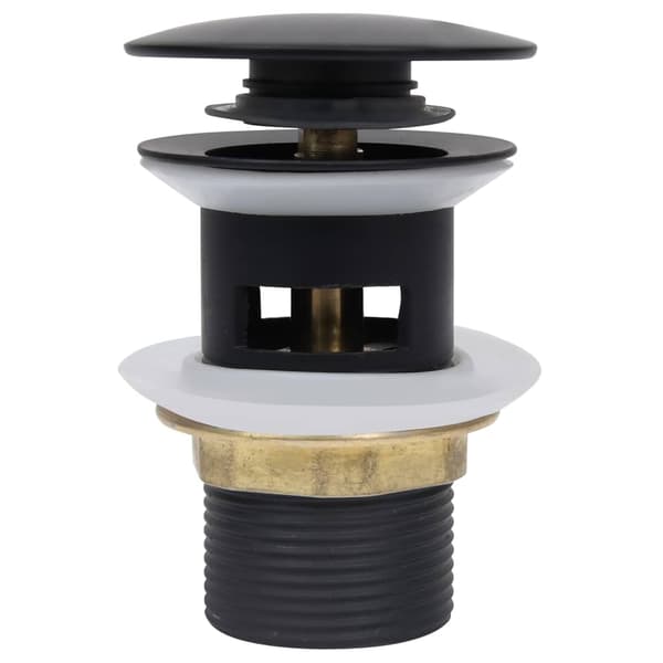 vidaXL Click-Clack overløbsprop, sort, 6,4x6,4x9,1 cm