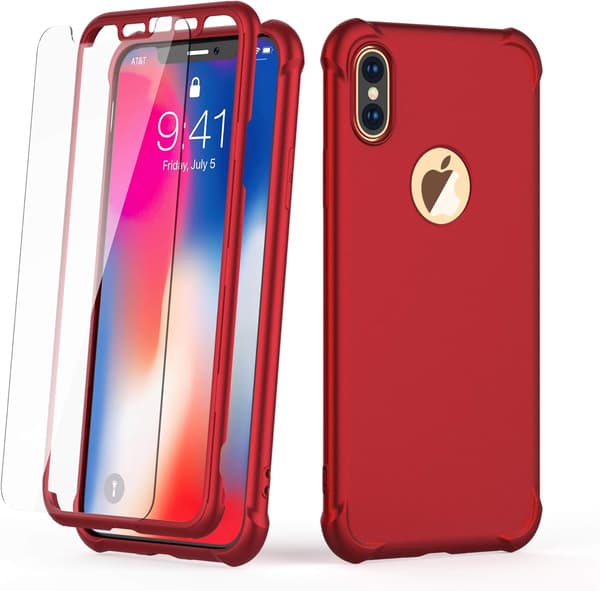 STÆRKT GLASETUG TIL IPHONE XS MAX 6,5' RØD