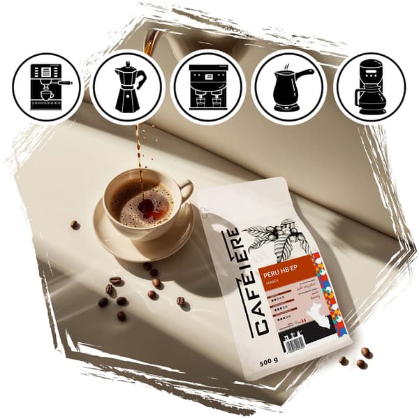 Kaffebönor CAFEIERE Arabica Peru HB EP 500 g