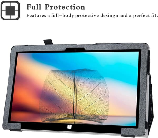 ETUI TIL JUMPER EZPAD 6 PRO SORT LUKKET MED FLAP, SOLID MED GNIDNING